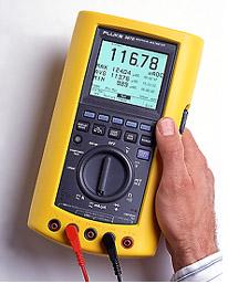 FLUKE 867B, Handheld, Graphical Multimeter displays trend graphing and waveform display, componet testing, and logic checking.